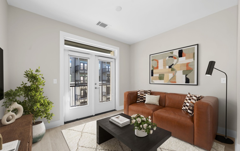 A2 - 1 bedroom floorplan layout with 1 bathroom and 702 square feet (Spacious living + porch)